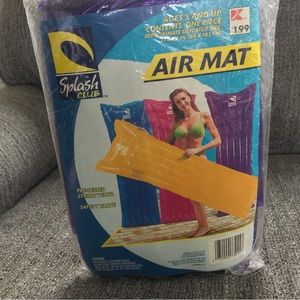 New Splash Club air mat purple vinyl 27” x 72” Float raft pool vintage 90’s